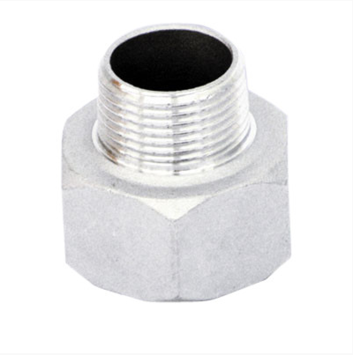 Edelstahl-Reduzieradapter von 3/4 Zoll Innengewinde auf 1/2 Zoll Aussengewinde