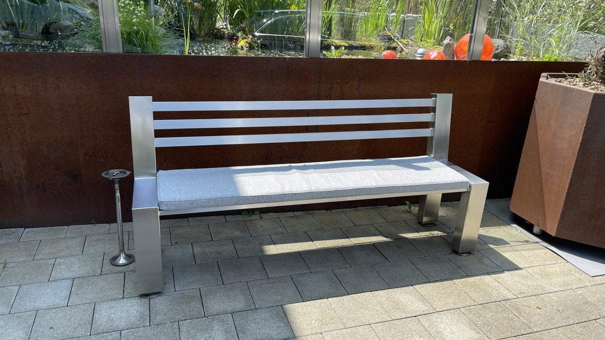 Gartenbank massiv Edelstahl – SABATELLA