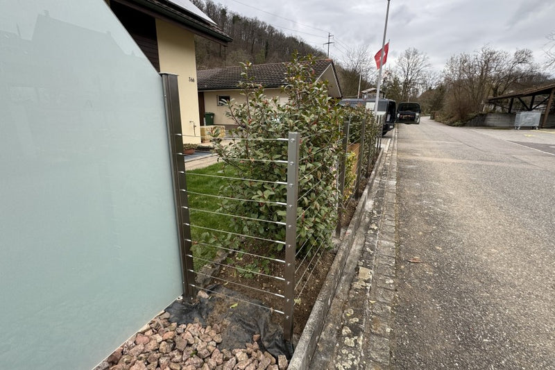 Spannseile aus Edelstahl als Zaunelemente