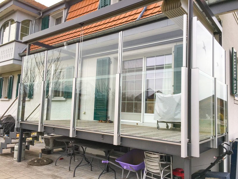Veranda rundum mit SlideGlass® Windschutz